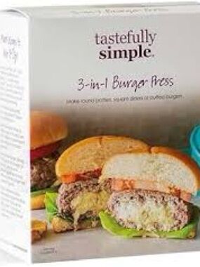 Tastefully Simple 3-in-1 Burger Press